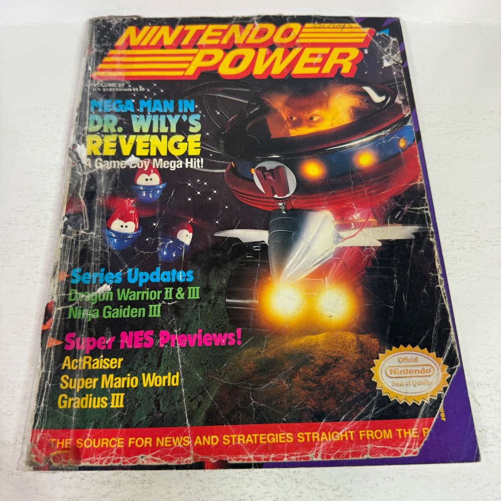 Nintendo Power Magazine Volume 27 OS Mega Man Star Wars Poster August 1991